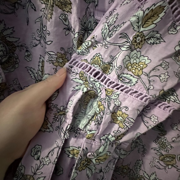 Lane Bryant Lilac Floral Cotton Shirt – 26/28 – Button Detail – Dress Up or Down - Picture 5 of 8